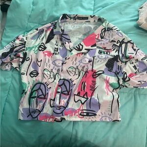 Button up shirt with designs